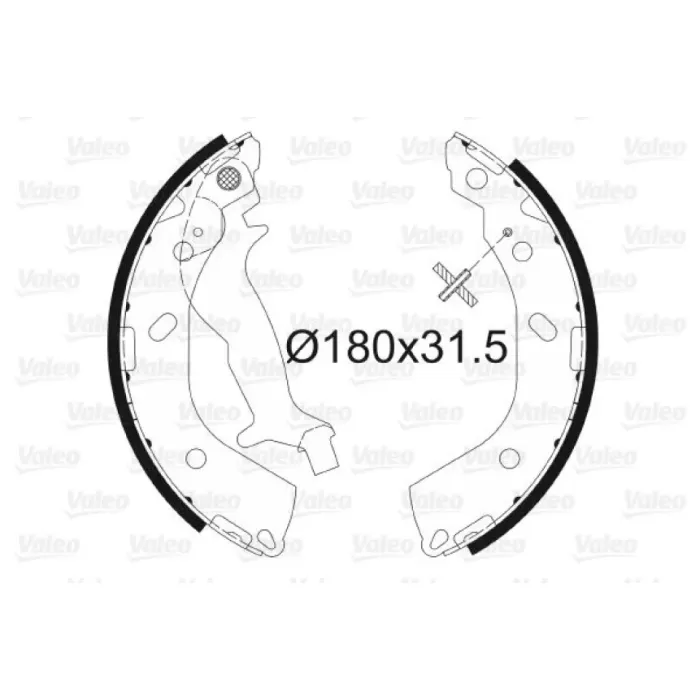 Arka Fren Balatasi Kampana Tip Pabuc Hyundai Getz 2002-> | VALEO 564091 | OEM 583051CA00 583051CA00 583051CA10 583051CA10