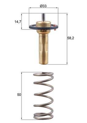 Termostat C-Max Focus Mondeo Kuga S60 S80 V40 V60 1.6 89°C | MAHLE TX26589D | OEM 4M5G9K462AA 1767974