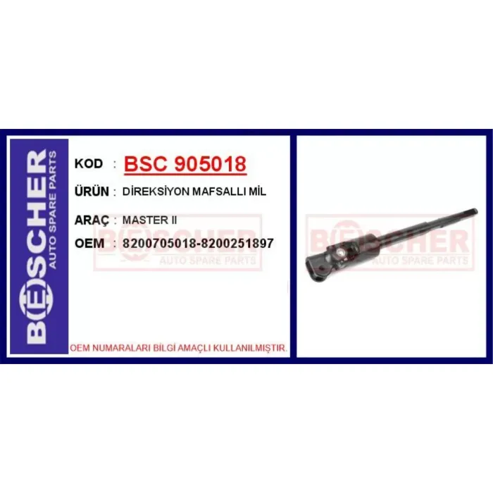 Direksiyon Mafsalli Mil Master 2 | BSC 905018 | OEM 8200705018 8200251897