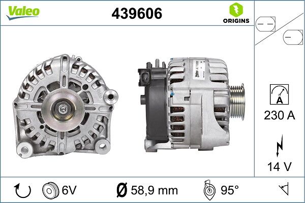 Alternator Sar Dinamosu Bmw E70 E71 N57 M57 14V 230A | VALEO 439606 | OEM 12317804266 12317804266 12317801124 12317801124