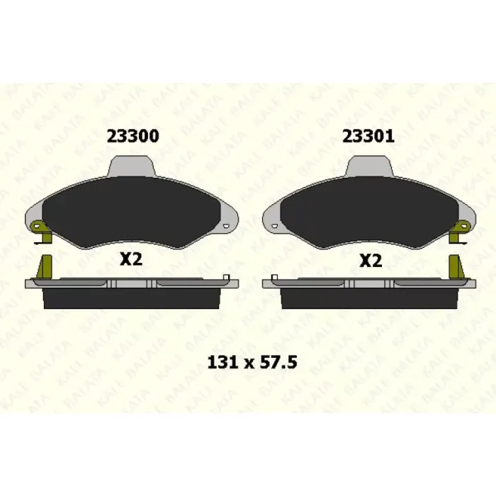 On Fren Balatasi Escort 95>00 (Dort Fisli) | KALE B 23300 186 05 ANS | OEM 92AX 2K021 AB 1130751