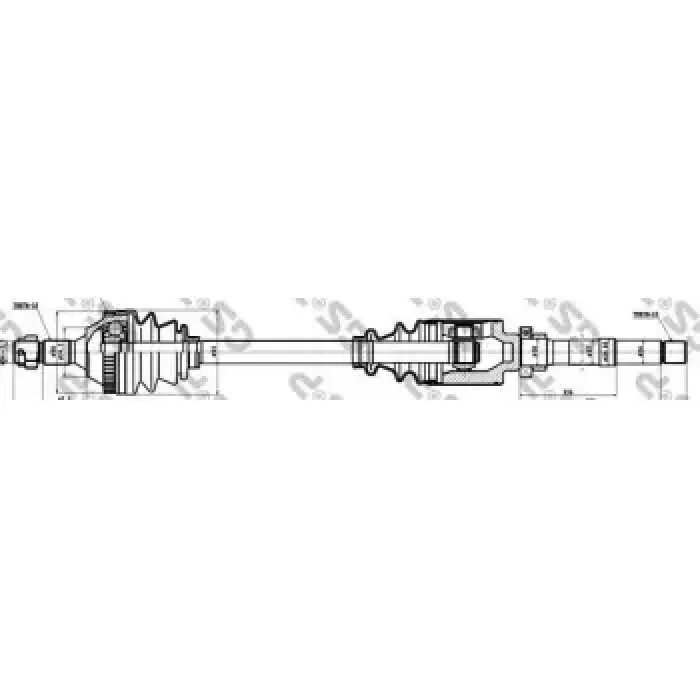 Aks Sag Komple P306 P405 Ym TU3 2 (1,4 Karbiratorlu) P306 Ym TU5JP (1,6 8V) / (Dis Freze:25 Ic Freze:22 Boy:875MM, Conta Capi 54,5MM) Absli: 29 Dis | GSP 245158 | OEM 327325 32733N 32734V
