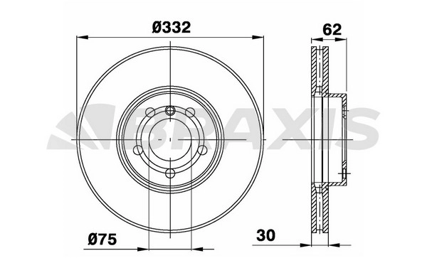 Fren Diski On 332MM Bmw E70 F15 E71 F16 | BRAXIS AD1013 | OEM 34116793245 34116793245 34116868939 34116868939