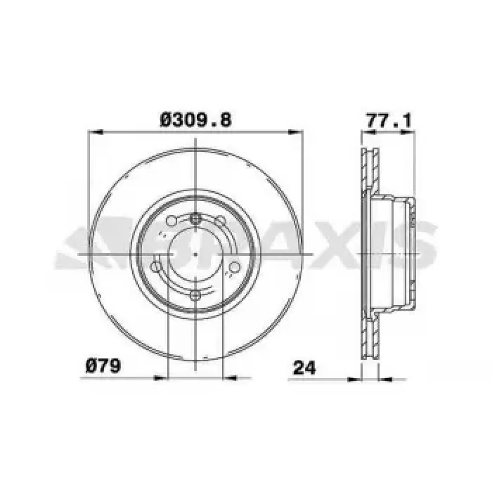 Fren Diski On Havali Bmw E60 04>10 | BRAXIS AD0353 | OEM 34116764021 34116764021 34116864059 34116864059