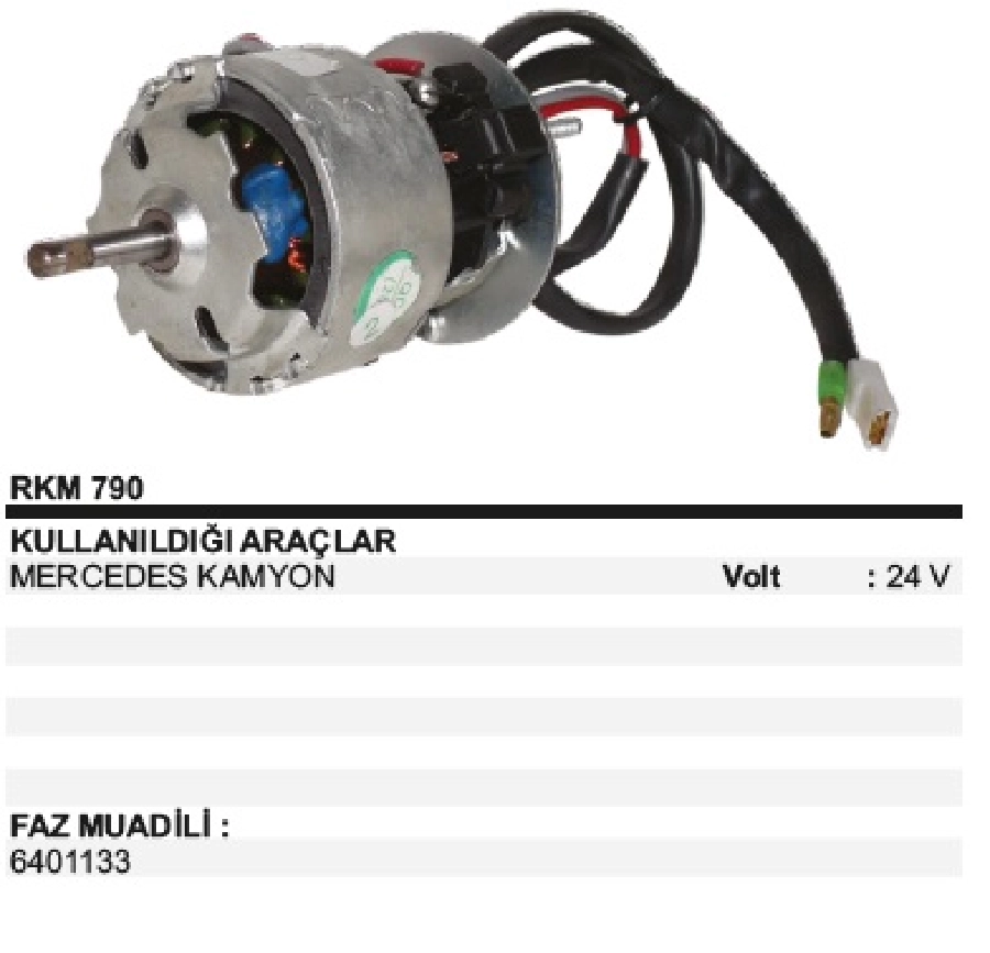 Kalorifer Mot. 24V Mercedes Kamyon Mot | OEM RKM790
