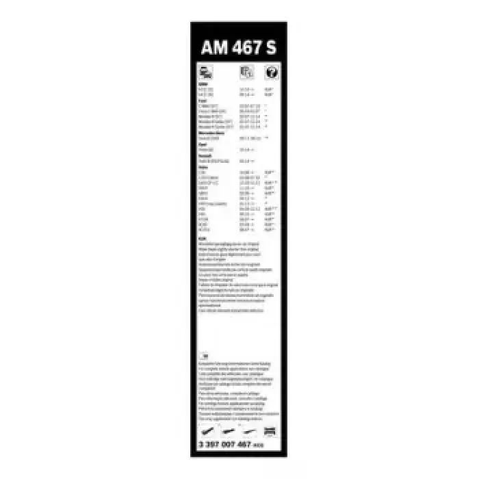Silecek Supurgesi On Tk. (650MM / 475MM) B-Class W246 11>18 | BOSCH 3397007467 | OEM A2468200145