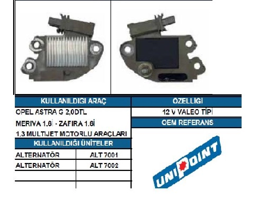Konjektör Valeo Tip 14.6V - Ford Fiesta 2011, Opel Astra-Meriva-Zafira Opel Corsa, Fiat Ducato-Lancia | OEM 593534