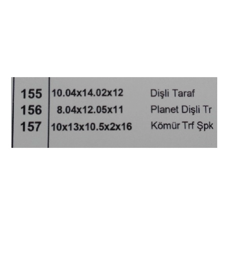 Marş Burcu (Takım) Renault Clio. Kangoo. Dacia Logan. Tata Indıgo. Hyundai Accent. Elantra. Mıtsubısh | OEM 155-156-157