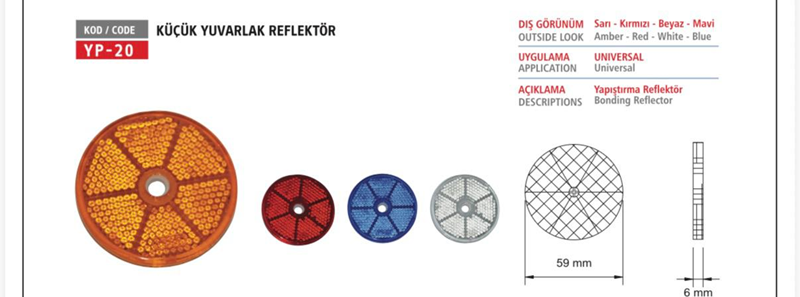 Yp Yuvarlak Reflektör
