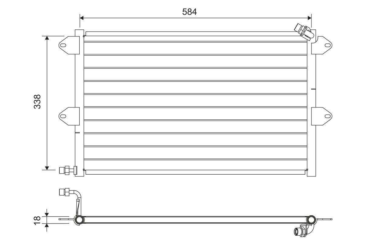 Klima Radyatoru Caddy Polo Classic 1.4I / 1.6I1.8I / 1.7 1.9SDI / 1.9D / 1.9TDI 95> | VALEO 816908 | OEM 6K0820413 6K0820413 6K0820413A 6K0820413B 6K0820413A 6K0820413B