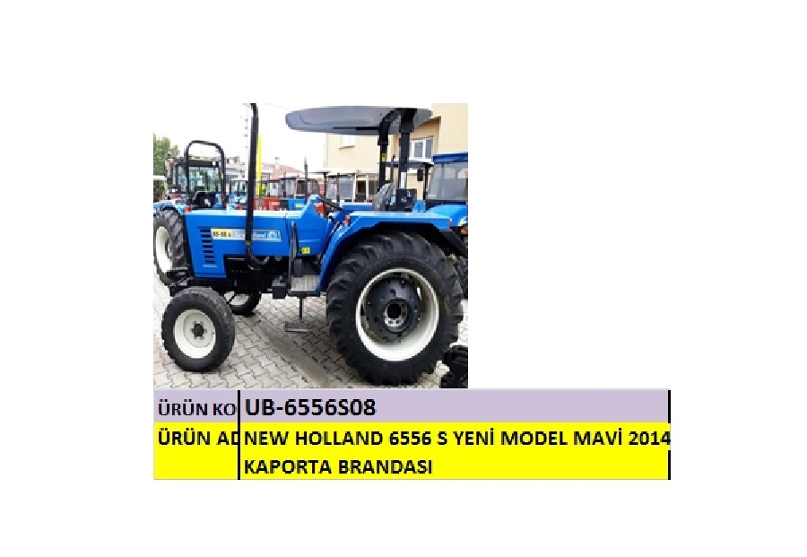 Branda Kaporta Traktör - New Holland 65-56 S Yeni Model Mavi 2014 | OEM UBN6556S01