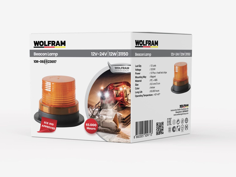Wolfram 10, 110W 12W E Belgeli Mıknatıslı Döner Lamba