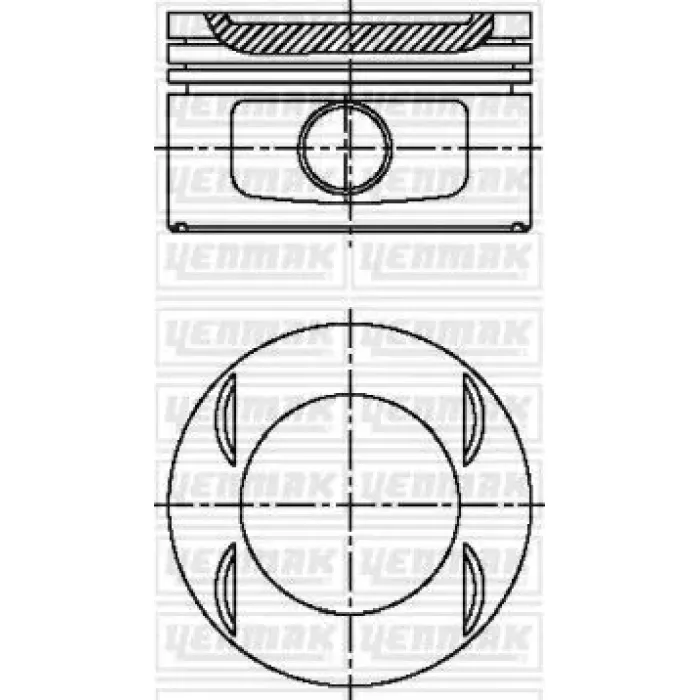 Motor Piston Segman P406 P806 P605 R P306 Xsara Xantia Xm 2 XU10J4R 2,0 16V 86,00MM (Std) | YENMAK 31-04499-000 | OEM 0628C8