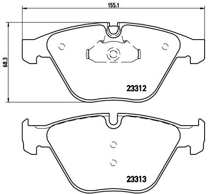 Fren Balatasi On Bmw E60 E65 E90 E92 E93 E84 | BREMBO P06054 | OEM 34116794916