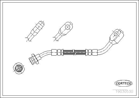 On Fren Hortumu Sag / Sol Toyota Corolla AE100 / 101 / 111 92>01 | BERSE 00609 | OEM 9094702659 9094702659 / 9094702911 9094702911