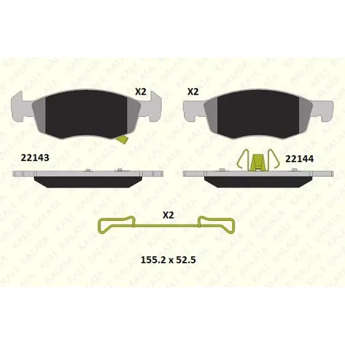 On Fren Balatasi 14 Jant Corsa E 14 > Adam 13 > | KALE B 22143 171 15 ANS | OEM 1605280