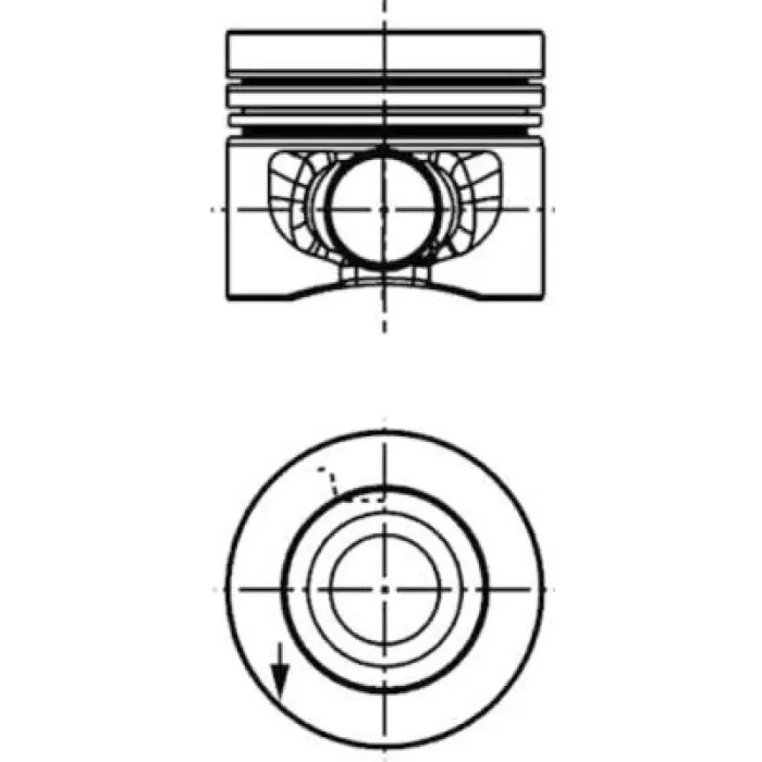 Piston+Segman (81,50mm 0,50) Golf V / VI Jetta III Passat Scirocco Tiguan A3 A4 A5 Q5 A6 Tt Altea Exeo Leon Toledo III Octavia Superb Yeti Caga Cagb Caha Cahb Cbaa Cbab Cbbb Cega Cbdb 2,0TDI 03>16 | KOLBEN 40558620 | OEM 03L107065AD 03L107065AD