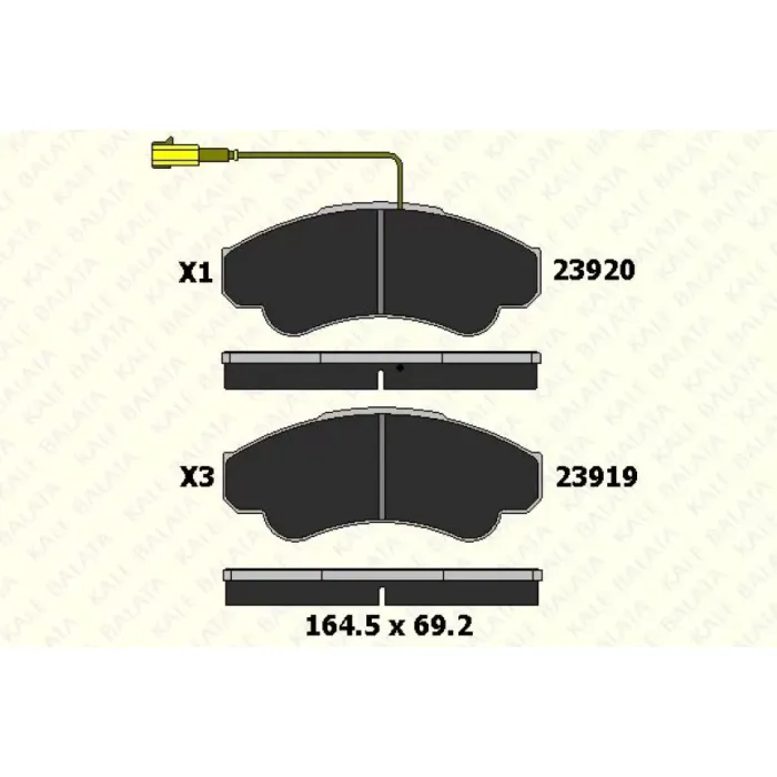 On Fren Balatasi Ducato Boxer Jumper 18Q (16 Jant) 02>06 | KALE B 23919 191 05 ANS | OEM 77362216 4252.45 4252.44
