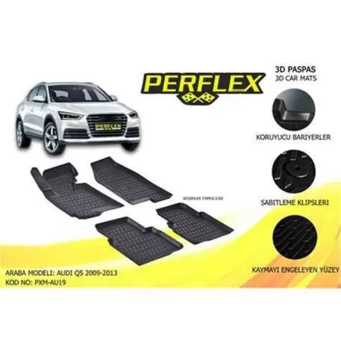 Paspas 3D Havuzlu 10-Mat Q5 09>13 | PERFLEX PXM-AU19 | OEM PXM-AU19