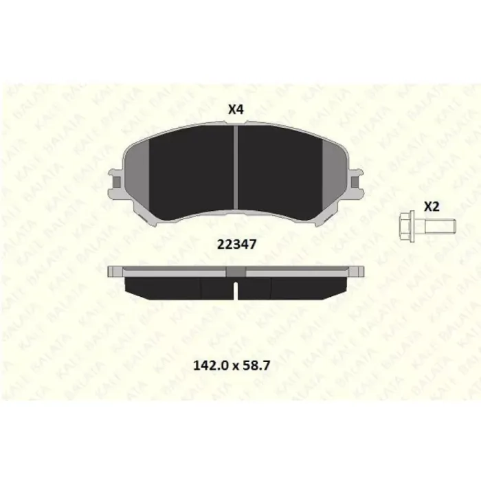 On Fren Balatasi Megane 4 15> Scenic 4 15> Talisman 15> | KALE B 22347 185 14 ANS | OEM 410606124R 7711946205