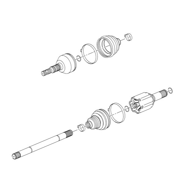 Aks Sol Komple Xsara Zx (Dis Freze: 21, Ic Freze:22, Boy: 595 Mm, Conta Capi: 56,4MM) 1,1 1,4 8V 1, | GSP 210040 | OEM 3272R7