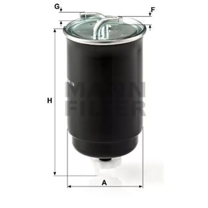 Yakit Filtresi (Mazot) Golf II Jetta II Terra T3 LT28 / 35 / 40 / 55 Polo / Classic 1,3 / 1,4D 1,6D / Td 2,4D / Td 78>93 / Freelander I 2.0 | MANN WK842/3 | OEM 191127177B 191127177B WJN10046 WJN10046