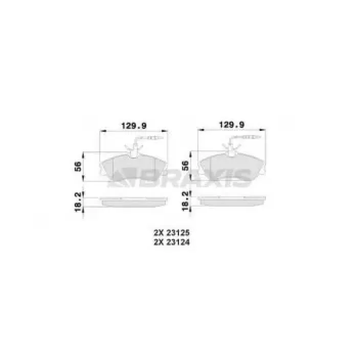 On Fren Balatasi Partner P306 Cabriolet / Sedan 1.8I 16V 2.0I Berlingo Xsara 1.8I.1.9D (< 03) Fisl | BRAXIS AB0020 | OEM 4254.85