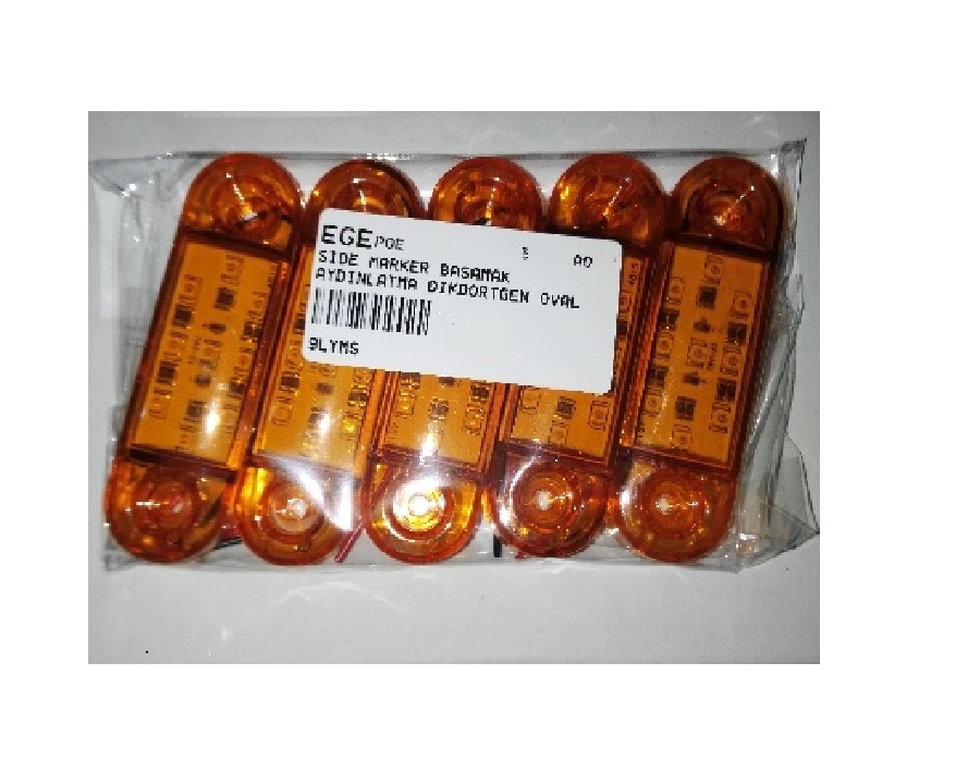 Side Marker Basamak Aydınlatma Kısa Parmak Lamba Sarı 9LED 12V-24V | OEM 9LYMS