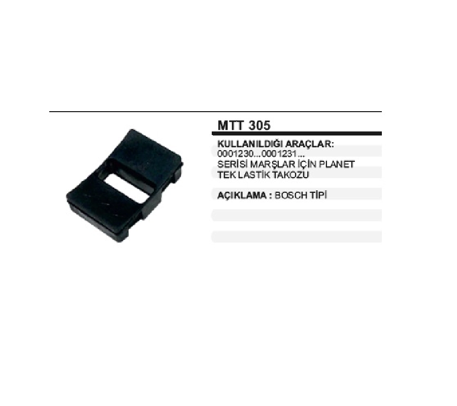 Mars Redık Lastık Takoz 19mmX31mm Bosch 230-231 Seri Atego Cargo | OEM MTT305
