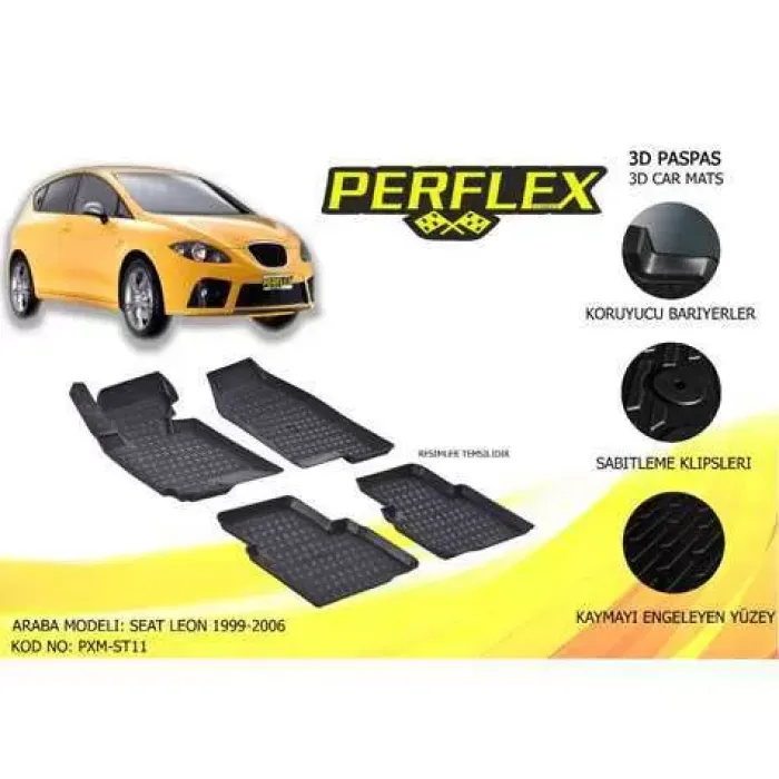 Paspas 3D Havuzlu 10-Mat Leon 99>06 | PERFLEX PXM-ST11 | OEM PXM-ST11
