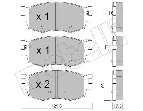 On Fren Balatasi Hyundai Accent Era 2006-2012 Kia Rio 2006-2012 I20 2008-> | MANDO RMPK29 | OEM 581011GA00