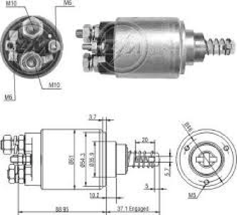 Marş Otom. 24V. Bosch Tipi Mercedes Atego, Axor, Actros, Cargo, Volvo Fh, MAN TGA, Ford Cargo 3230-3235 | OEM ZM-1639