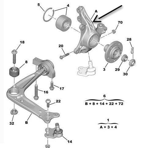 Aks Tasiyici Sol Linea Fiorino Nemo Bipper | BRUCKE 51785024 | OEM 3646A2
