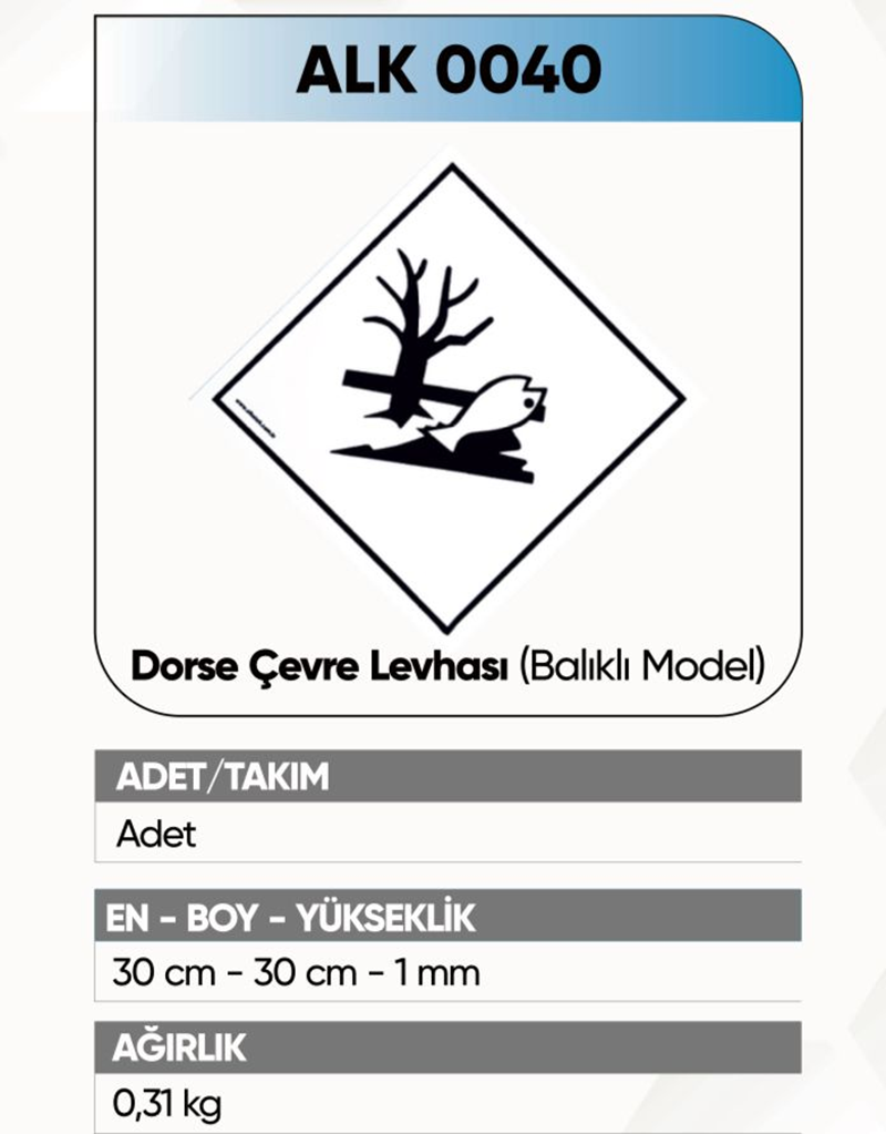 Alkotek Çevre Levhası ( Balık )