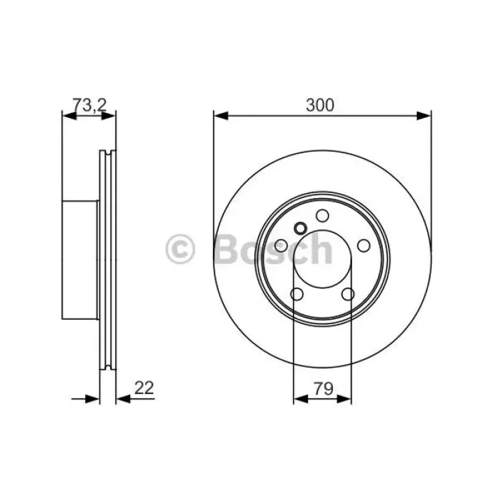 Fren Diski On Bmw F20 F30 F32 F34 F36 | BOSCH 0986479A18 | OEM 34116792217