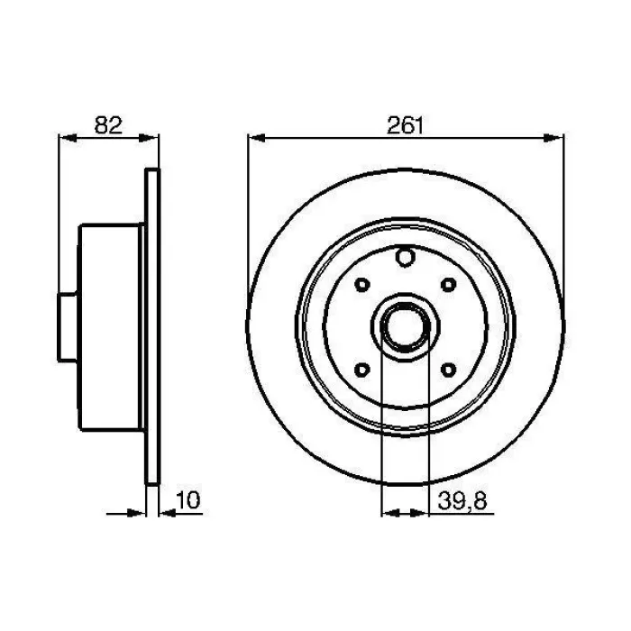 Arka Fren Diski ABS Haric Calibra 2.0I Vectra A 2.0I | BOSCH 0986478328 | OEM 569204 569204 90348319 90348319