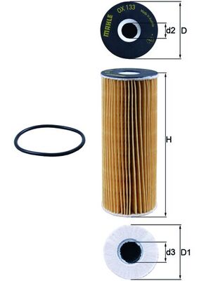 Yag Filtresi W202 94>00 C208 97>00 W124 93>95 W163 98>05 W140 93>98 | MAHLE OX133D | OEM A1041800109