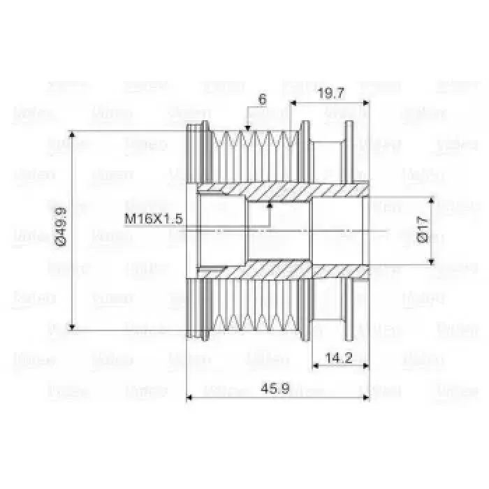 Alternator Kasnagi W204 07>14 W205 14>18 C218 11>17 W212 09>15 W222 13>17 Vito W639 03> W447 14> Sprinter 09> | VALEO 588031 | OEM A6461550115