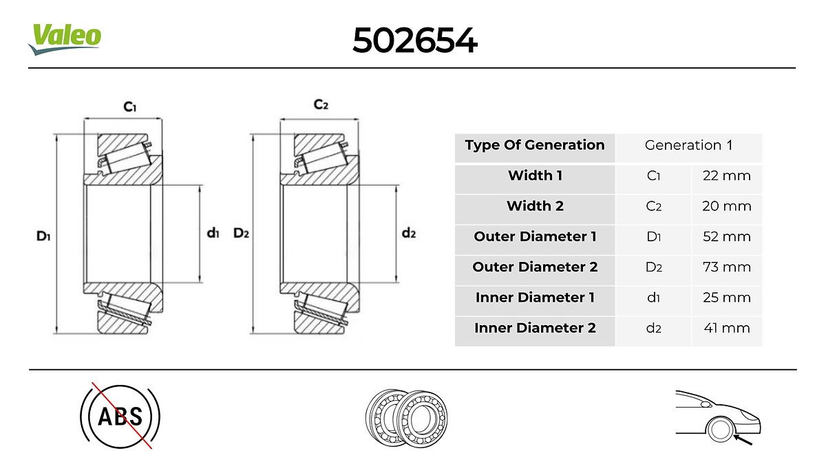 Teker Rulmani On Tk. (Kece ile) Sprinter 96> Lt 28 35 46 96> | VALEO 502654 | OEM 2D0498625 2D0498625 A6113300825 A6113300825