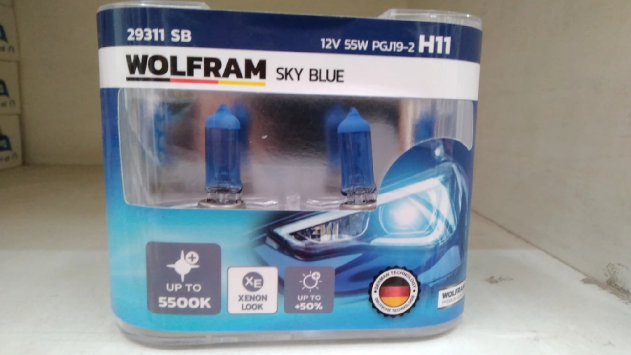 Ampul 12V H11 55W PGJ19-2 Sky Blue Beyaz Işık Takım | OEM 29311SB
