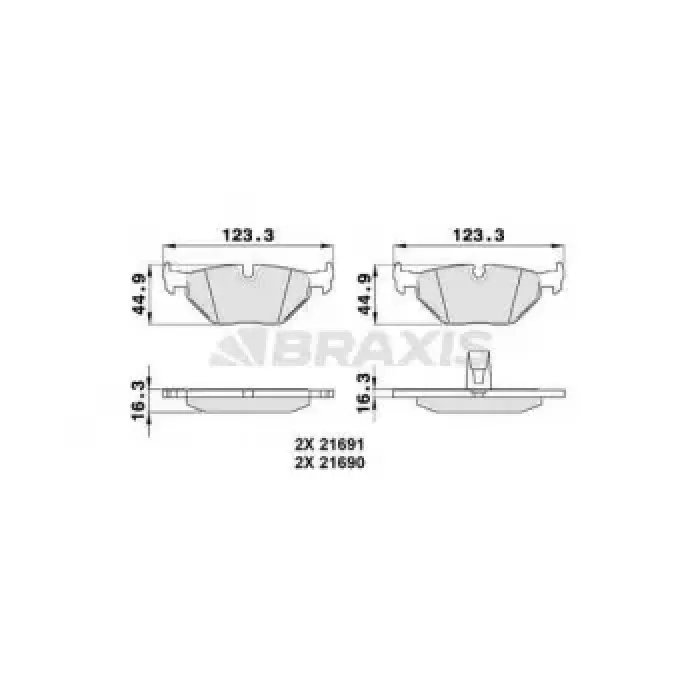 Fren Balatasi Arka BMW E39 | BRAXIS AA0148 | OEM 34216761281