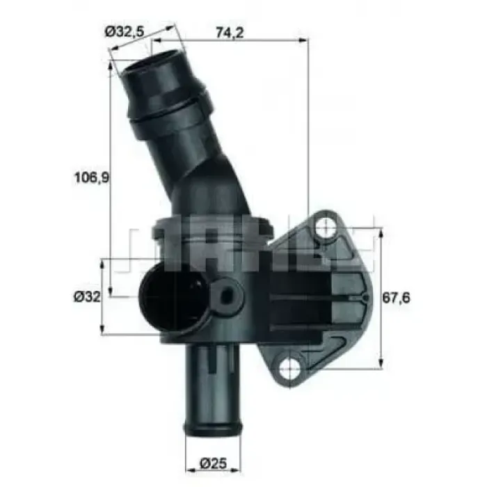 Termostat (87°) Golf 5 Passat A3 Altea Leon Toledo 3 Octavia 2,0FSI | MAHLE TI887 | OEM 06F121111G
