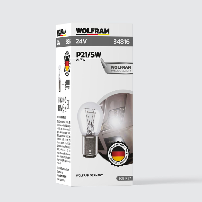 Wolfram 24 Volt 21, 5 Wat 1016 Ampül