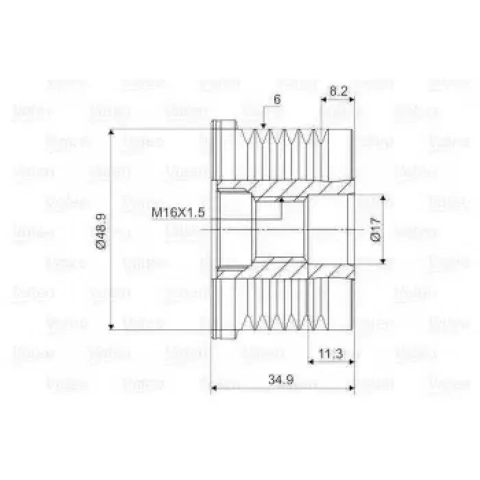Alternator Kasnagi Megane Laguna II 1,9DC | VALEO 588067