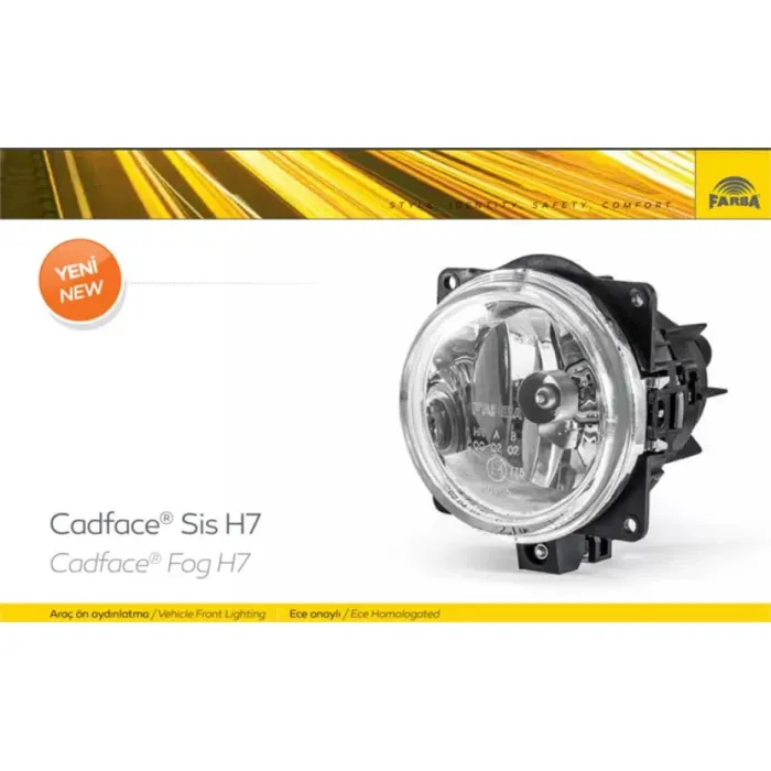Sis Fari Komple (H7) - Ford Cargo / Otokar / Mercedes-Benz / Güleryüz / Cad Face | FARBA 16097E | OEM 16M0035580AB GC46 15K201 AA 38206556