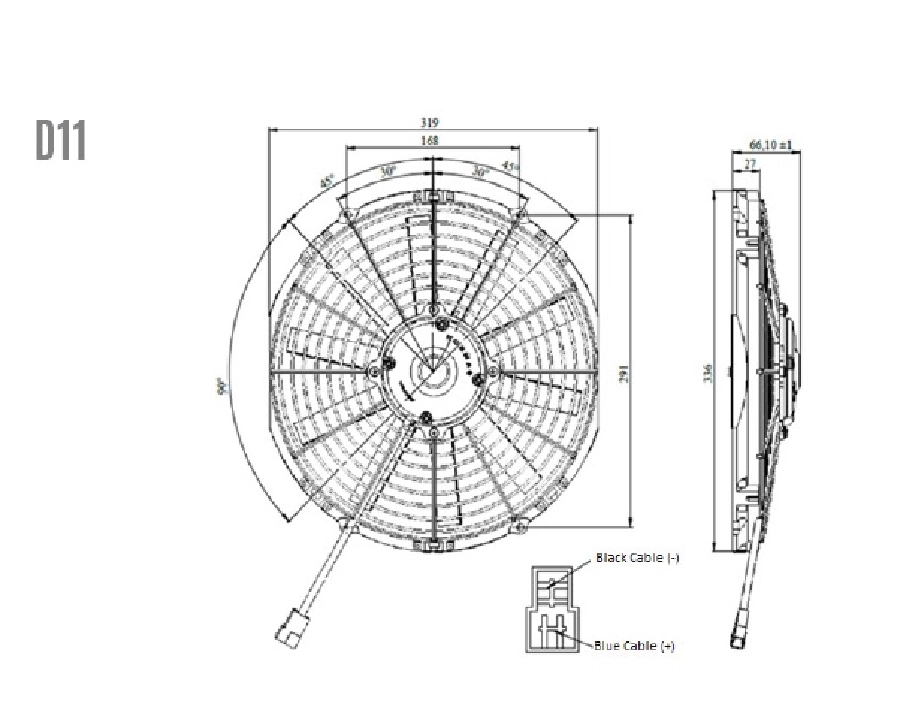 12'' Komple Yasıı İnce Üfleçi Aksiyel 5702212120001 12V | OEM 5702212120001