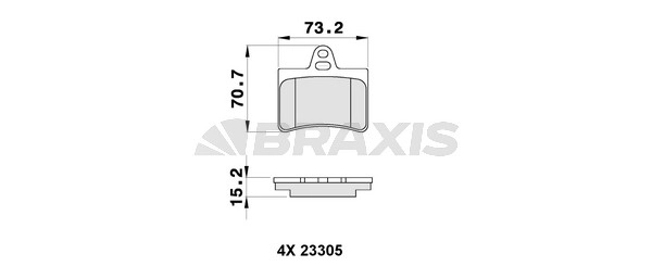 Arka Fren Balatasi C5 1.8 16V.2.0 16V.2.0 2.2 Hdi.3.0 V6 03 / 01> | BRAXIS AA0132 | OEM 4253.34