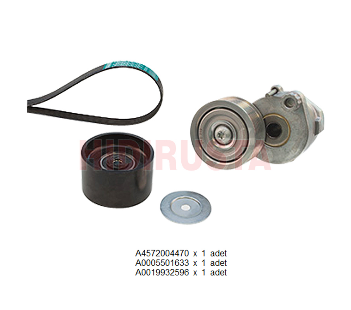 Kayış Gergi Seti 457 Y.m. (Yarım Takım, Kasnağı Kanallı Tip) | OEM A4572003070