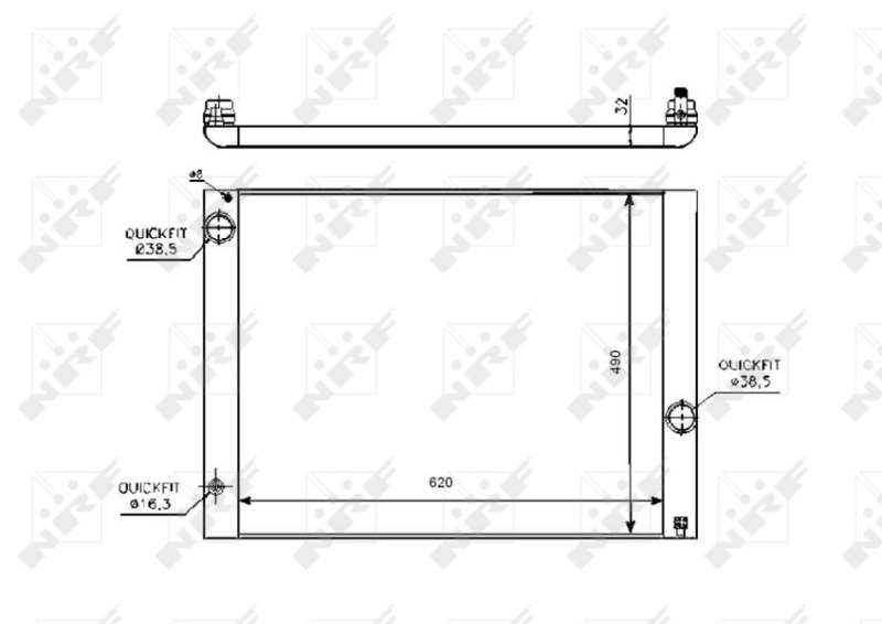 Motor Su Radyatoru BMW M54 B22 B25 B30 N62 B40 B44 B48 E60 E63 E64 E65 | NRF 53728 | OEM 17117585440 17117585439 17117519211 17117519209 17117507972