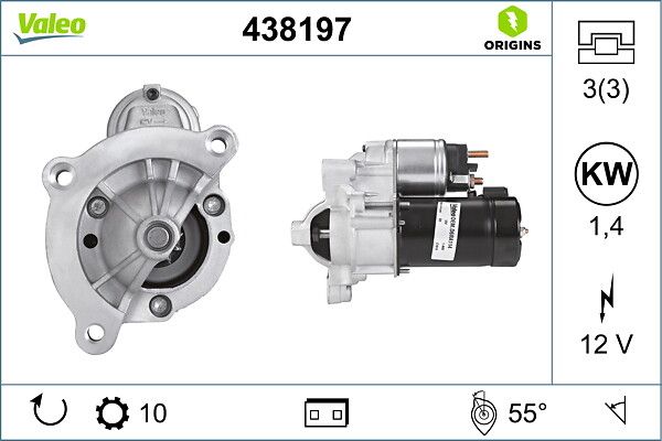 Mars Motoru 12V 10 Dis Xsara C4 C5 Jumpy P307 P406 P407 1,6 / 1,8 / 2,0 | VALEO 438197 | OEM 5802CX 5802CX 5802V8 5802W2 5802V8 5802W2